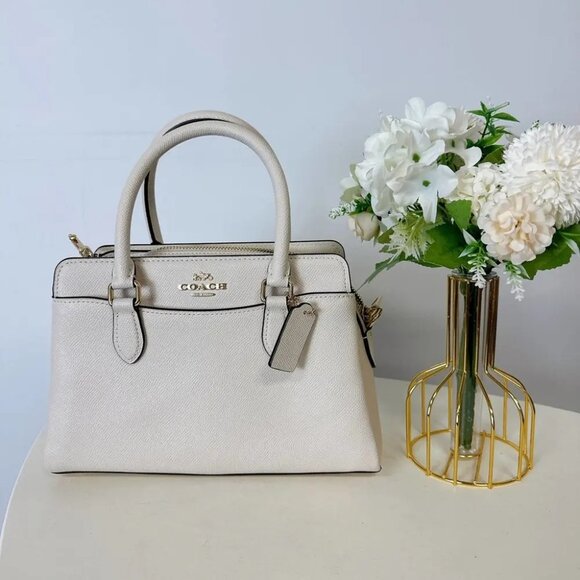 Coach CH502 Mini Darcie Carryall With Signature Canvas Detail IN Chalk - Picture 1 of 8